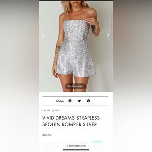 Strapless Sequin Romper ✨🪩 Selfie Leslie Size M.
